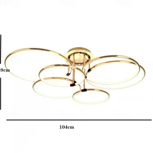 65 cm LED Pendant Light Circle Design Ceiling Light Lantern Desgin Flush Mount Lights Metal Electroplated Modern 220-240V