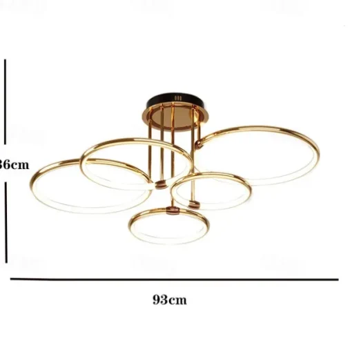 65 cm LED Pendant Light Circle Design Ceiling Light Lantern Desgin Flush Mount Lights Metal Electroplated Modern 220-240V