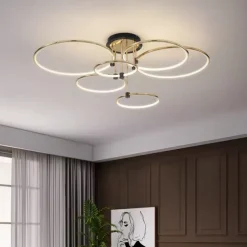 65 cm LED Pendant Light Circle Design Ceiling Light Lantern Desgin Flush Mount Lights Metal Electroplated Modern 220-240V