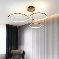 65 cm LED Pendant Light Circle Design Ceiling Light Lantern Desgin Flush Mount Lights Metal Electroplated Modern 220-240V