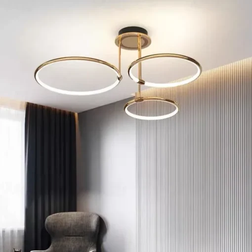65 cm LED Pendant Light Circle Design Ceiling Light Lantern Desgin Flush Mount Lights Metal Electroplated Modern 220-240V