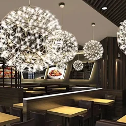 30 cm LED Pendant Light Led Fireworks And Spark Ball Ceiling Suspension Fixture Metal Globe Painted Finishes 110-120V 220-240V