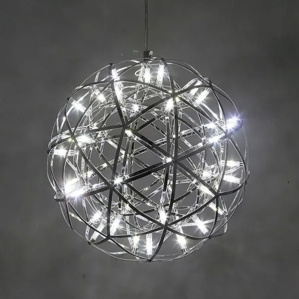 30 cm LED Pendant Light Led Fireworks And Spark Ball Ceiling Suspension Fixture Metal Globe Painted Finishes 110-120V 220-240V