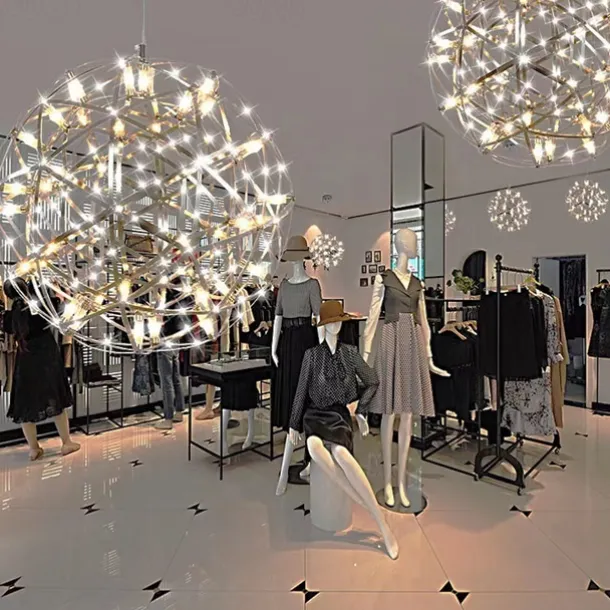 30 cm LED Pendant Light Led Fireworks And Spark Ball Ceiling Suspension Fixture Metal Globe Painted Finishes 110-120V 220-240V