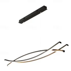 100 cm LED Pendant Light Line Design Metal Artistic Style Modern Chandelier Modern Simple Nordic Minimalist Light Luxury Restaurant Long Bar Table Dining Room 110-120V 220-240V