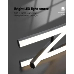 100 cm LED Pendant Light Line Design Metal Artistic Style Modern Chandelier Modern Simple Nordic Minimalist Light Luxury Restaurant Long Bar Table Dining Room 110-120V 220-240V