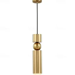 6 cm LED Pendant Lights Island Lights Single Design Metal Cylinder Electroplated Modern 220-240V