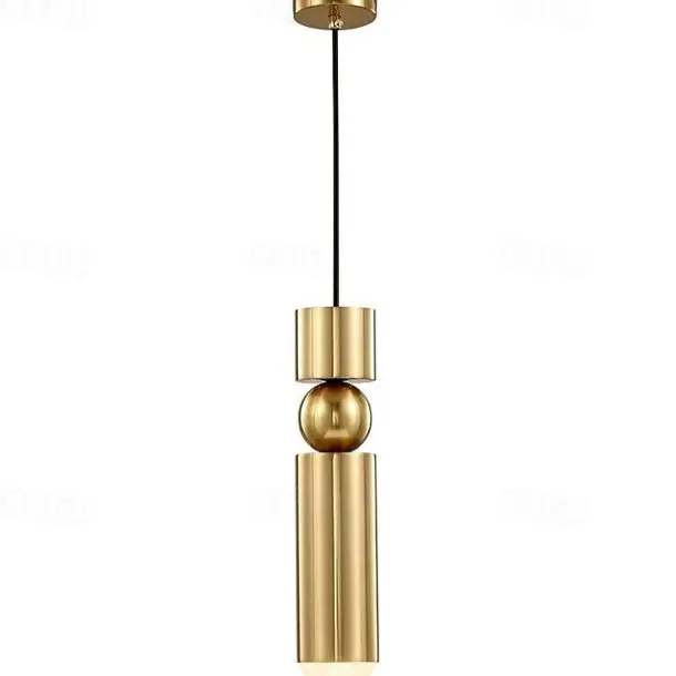 6 cm LED Pendant Lights Island Lights Single Design Metal Cylinder Electroplated Modern 220-240V
