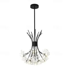 77 cm Modern Firework Chandeliers 19 Lights Crystal Dandelion Chandelier Pendant Lights Fixtures Sputnik Globe Design Artistic Nordic Style Living Room Bedroom Restaurant Flower Design
