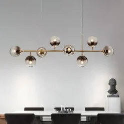 120 cm Nordic Pendant Light Globle Metal Electroplated Modern 110-120V 220-240V