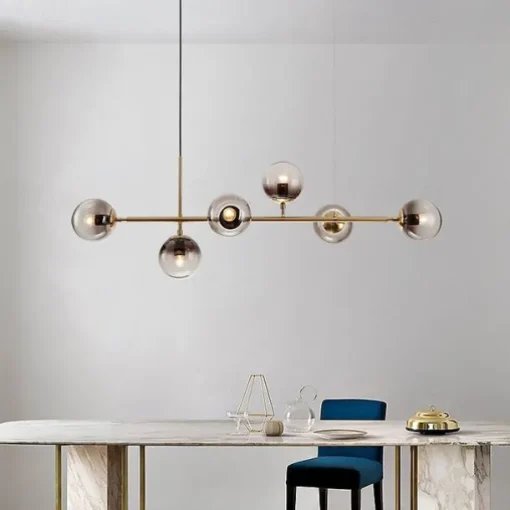 120 cm Nordic Pendant Light Globle Metal Electroplated Modern 110-120V 220-240V