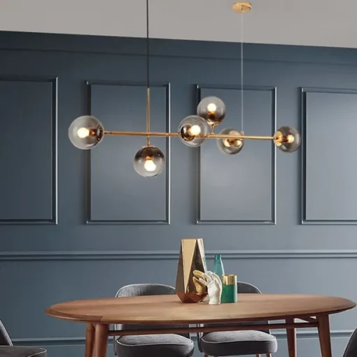 120 cm Nordic Pendant Light Globle Metal Electroplated Modern 110-120V 220-240V