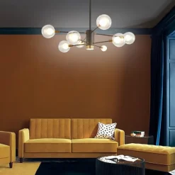 97 cm Pendant Lantern Design Chandelier Metal Sputnik Globe Empire Painted Finishes Contemporary Artistic 220-240V