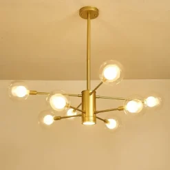 97 cm Pendant Lantern Design Chandelier Metal Sputnik Globe Empire Painted Finishes Contemporary Artistic 220-240V