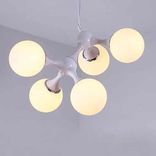 48 cm Pendant Light Cluster Design Chandelier Black White Silver Metal Electroplated Painted Finishes Modern 110-120V 220-240V