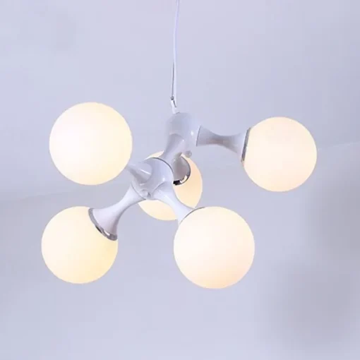 48 cm Pendant Light Cluster Design Chandelier Black White Silver Metal Electroplated Painted Finishes Modern 110-120V 220-240V