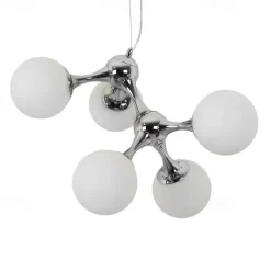 48 cm Pendant Light Cluster Design Chandelier Black White Silver Metal Electroplated Painted Finishes Modern 110-120V 220-240V