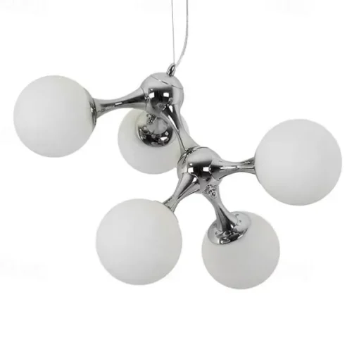 48 cm Pendant Light Cluster Design Chandelier Black White Silver Metal Electroplated Painted Finishes Modern 110-120V 220-240V