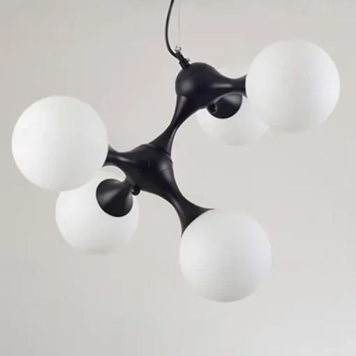 48 cm Pendant Light Cluster Design Chandelier Black White Silver Metal Electroplated Painted Finishes Modern 110-120V 220-240V