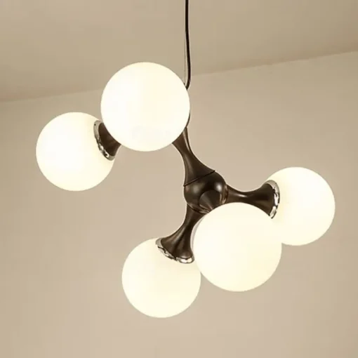 48 cm Pendant Light Cluster Design Chandelier Black White Silver Metal Electroplated Painted Finishes Modern 110-120V 220-240V