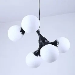 48 cm Pendant Light Cluster Design Chandelier Black White Silver Metal Electroplated Painted Finishes Modern 110-120V 220-240V
