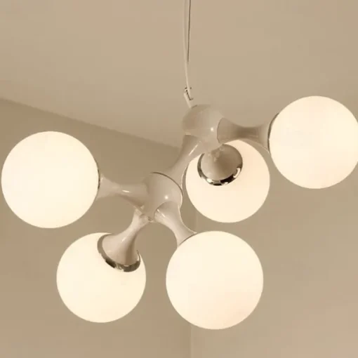 48 cm Pendant Light Cluster Design Chandelier Black White Silver Metal Electroplated Painted Finishes Modern 110-120V 220-240V