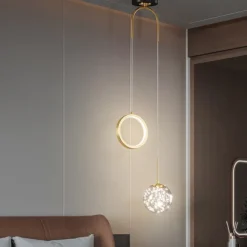 150 cm Pendant Light LED Metal Glass Bedside Lamp Chandelier Modern Light Luxury