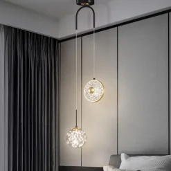 150 cm Pendant Light LED Metal Glass Bedside Lamp Chandelier Modern Light Luxury