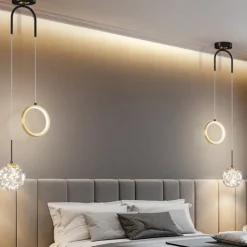 150 cm Pendant Light LED Metal Glass Bedside Lamp Chandelier Modern Light Luxury