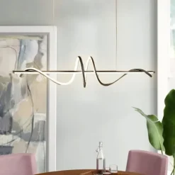 100 cm Pendant Light LED Metal Artistic Style Modern Restaurant Lamp Nordic Style Creative Design Spiral Chandelier