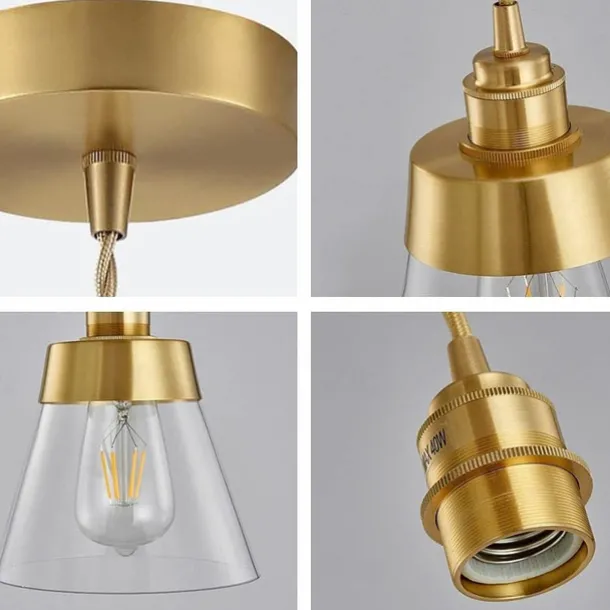 16.5 cm Pendant Light LED Pendant Lantern Design Lamps Glass Cone Electroplated Modern Country Style Shops / Cafes Bedroom Living Room Lights 110-220/220-240V