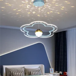 40 cm Pendant Light LED Projector Light Romantic Flower Design Lamp Modern Children Room Lamp