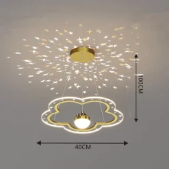 40 cm Pendant Light LED Projector Light Romantic Flower Design Lamp Modern Children Room Lamp