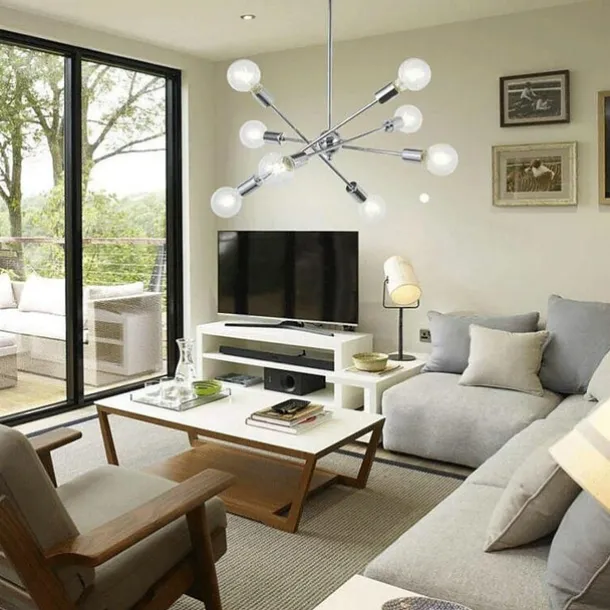 78 cm Single Design Chandelier Metal Geometrical Mini Electroplated Artistic Traditional / Classic 220-240V