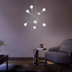 78 cm Single Design Chandelier Metal Geometrical Mini Electroplated Artistic Traditional / Classic 220-240V