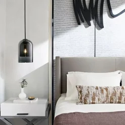 15 cm Single Design Pendant Light Glass Cylinder Electroplated Painted Finishes Nordic Style 220-240V