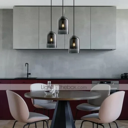 15 cm Single Design Pendant Light Glass Cylinder Electroplated Painted Finishes Nordic Style 220-240V
