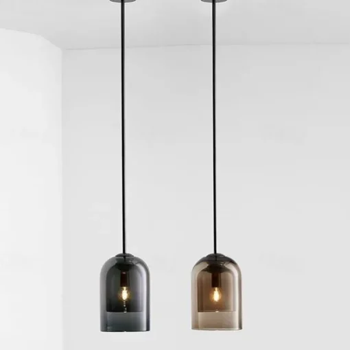 15 cm Single Design Pendant Light Glass Cylinder Electroplated Painted Finishes Nordic Style 220-240V
