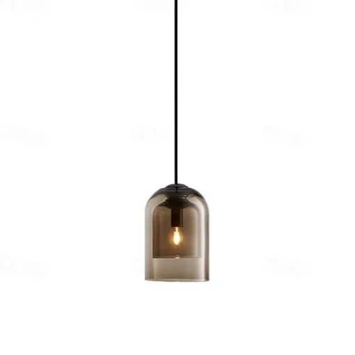 15 cm Single Design Pendant Light Glass Cylinder Electroplated Painted Finishes Nordic Style 220-240V