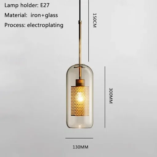 30 cm Single Design Pendant Light LED Modern Nordic Style Glass Cylinder Electroplated Lsland Lights Shops / Cafes Dining Room Lights Gift for Family Friends 110-120V 220-240V