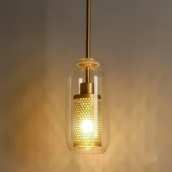 30 cm Single Design Pendant Light LED Modern Nordic Style Glass Cylinder Electroplated Lsland Lights Shops / Cafes Dining Room Lights Gift for Family Friends 110-120V 220-240V