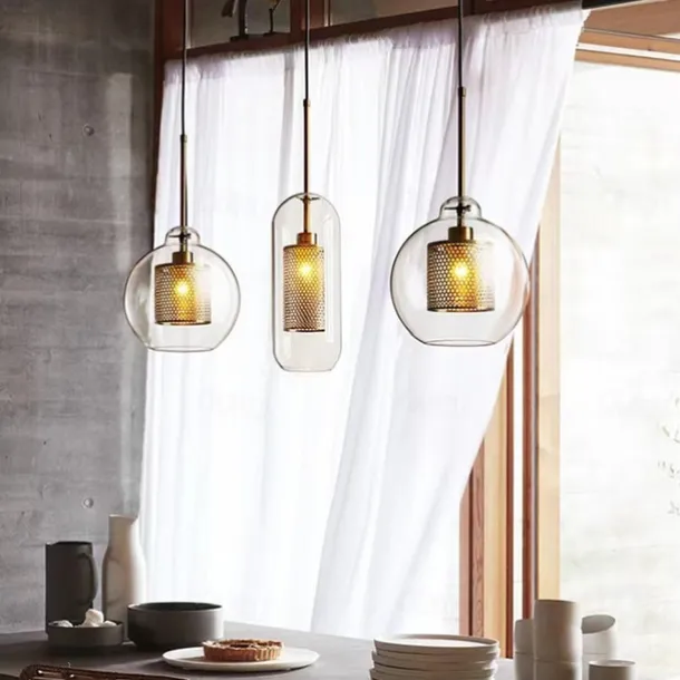 30 cm Single Design Pendant Light LED Modern Nordic Style Glass Cylinder Electroplated Lsland Lights Shops / Cafes Dining Room Lights Gift for Family Friends 110-120V 220-240V