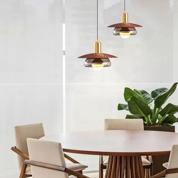 22 cm Single Design Pendant Light Metal Glass Painted Finishes Modern 110-120V 220-240V