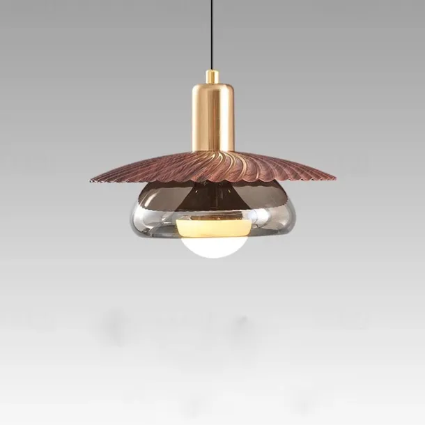 22 cm Single Design Pendant Light Metal Glass Painted Finishes Modern 110-120V 220-240V