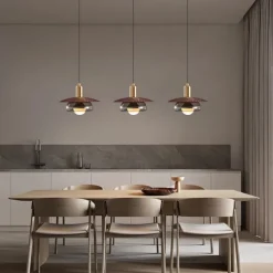22 cm Single Design Pendant Light Metal Glass Painted Finishes Modern 110-120V 220-240V