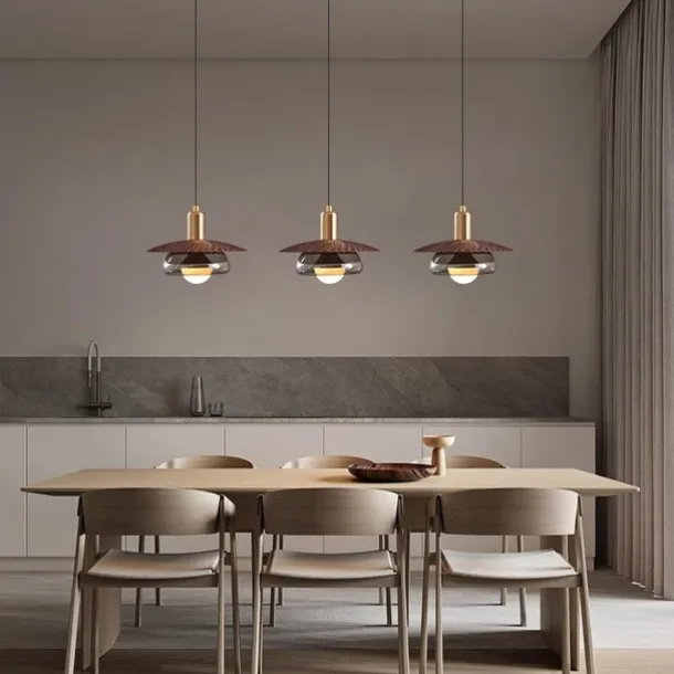 22 cm Single Design Pendant Light Metal Glass Painted Finishes Modern 110-120V 220-240V