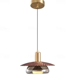 22 cm Single Design Pendant Light Metal Glass Painted Finishes Modern 110-120V 220-240V