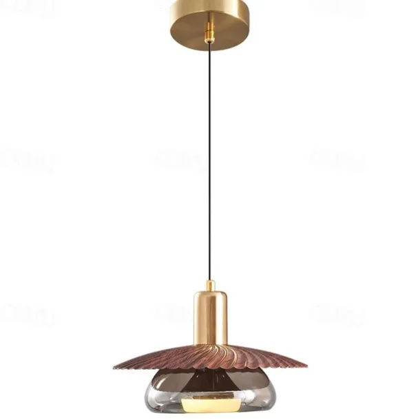 22 cm Single Design Pendant Light Metal Glass Painted Finishes Modern 110-120V 220-240V