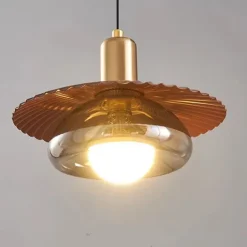 22 cm Single Design Pendant Light Metal Glass Painted Finishes Modern 110-120V 220-240V