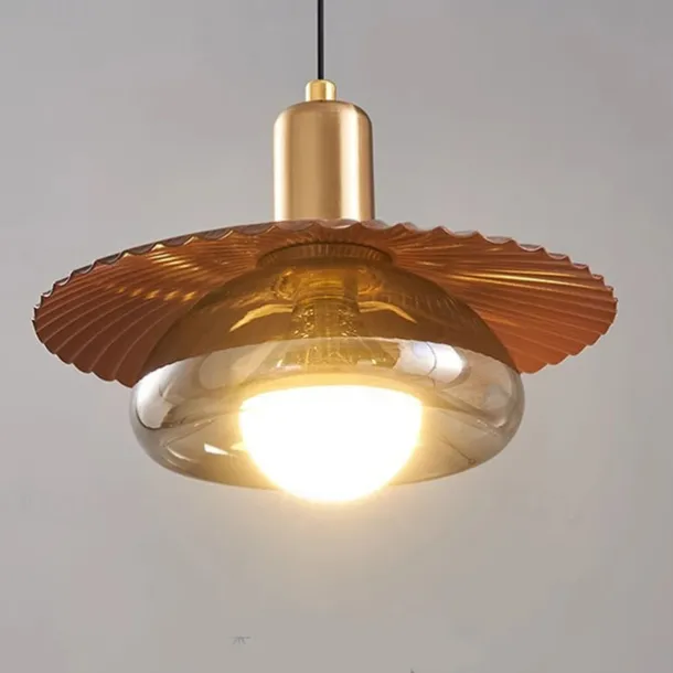 22 cm Single Design Pendant Light Metal Glass Painted Finishes Modern 110-120V 220-240V